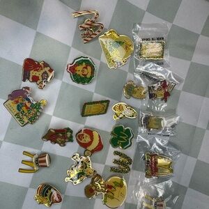 Vintage McDonald’s Holiday Enamel Pin Lot- Ronald, Grimace, Christmas & Easter